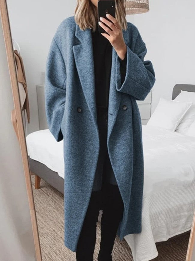 LYRA – Woolen Multi-Color Trench Coat