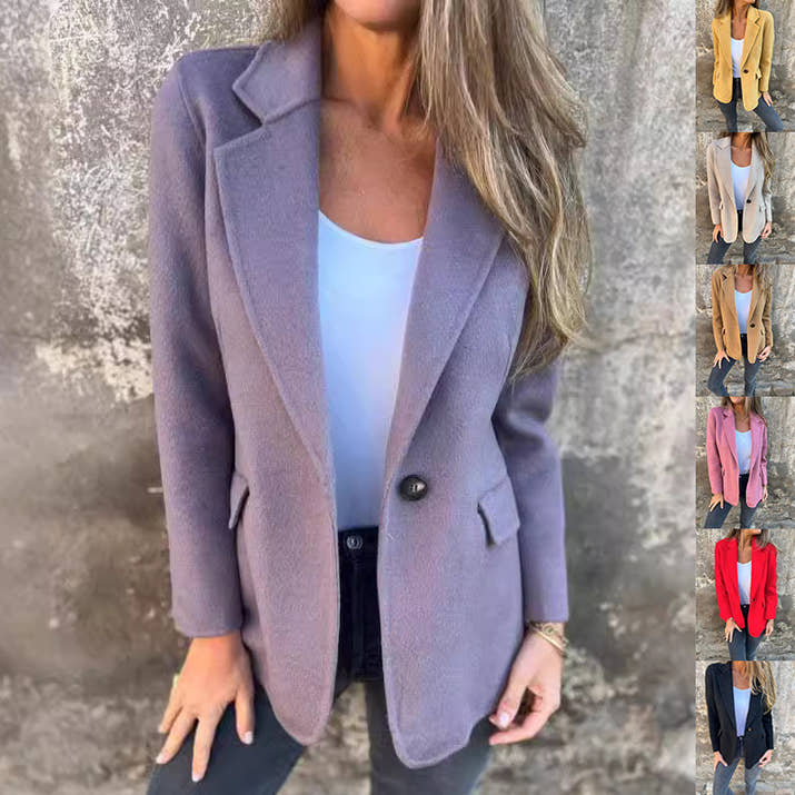 NOIRÉ – Classic Lapel Suit Jacket