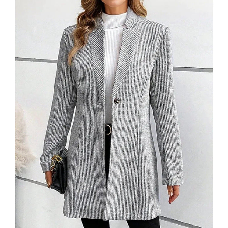 MARLOW – Classic Jacquard Wool Coat