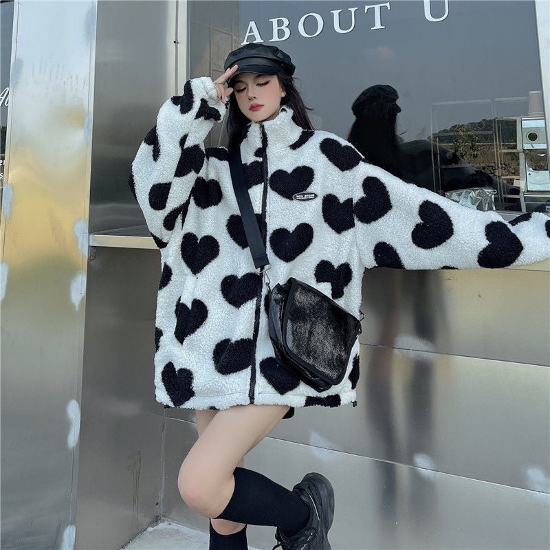 Stephanie | Double-Sided Heart Coat