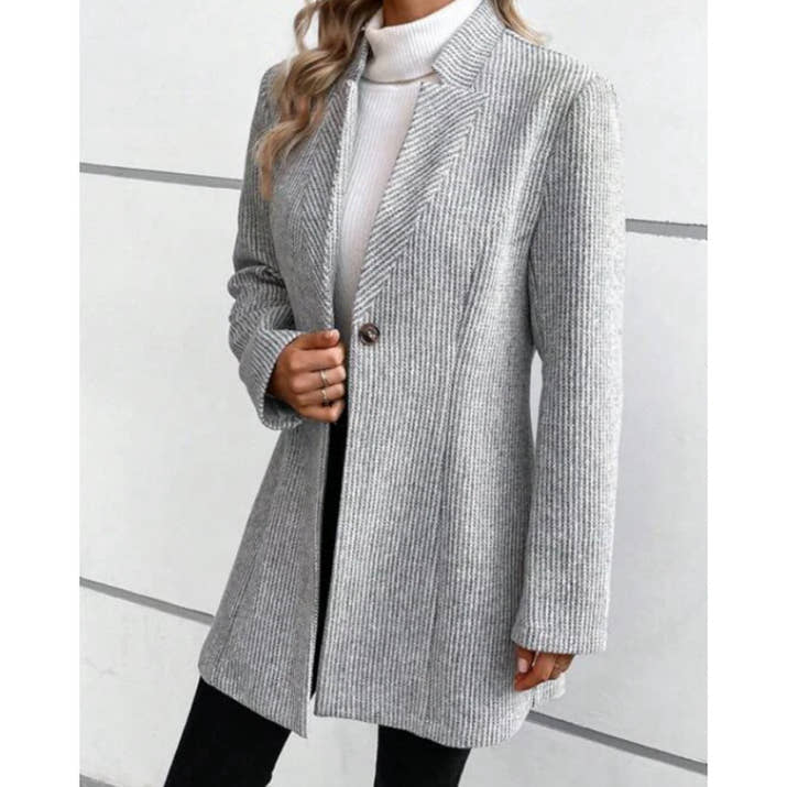 MARLOW – Classic Jacquard Wool Coat